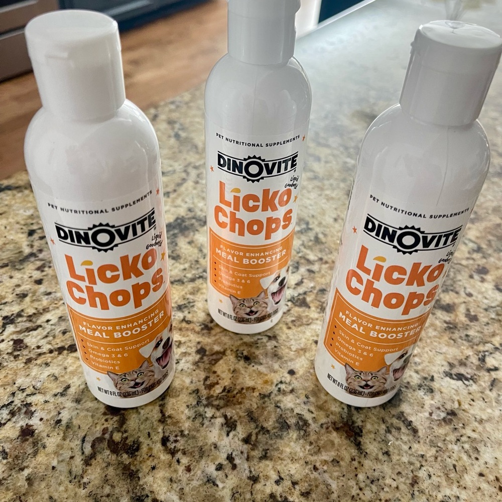 3 - Dinovite Lickochops Meal Booster for cats / dogs